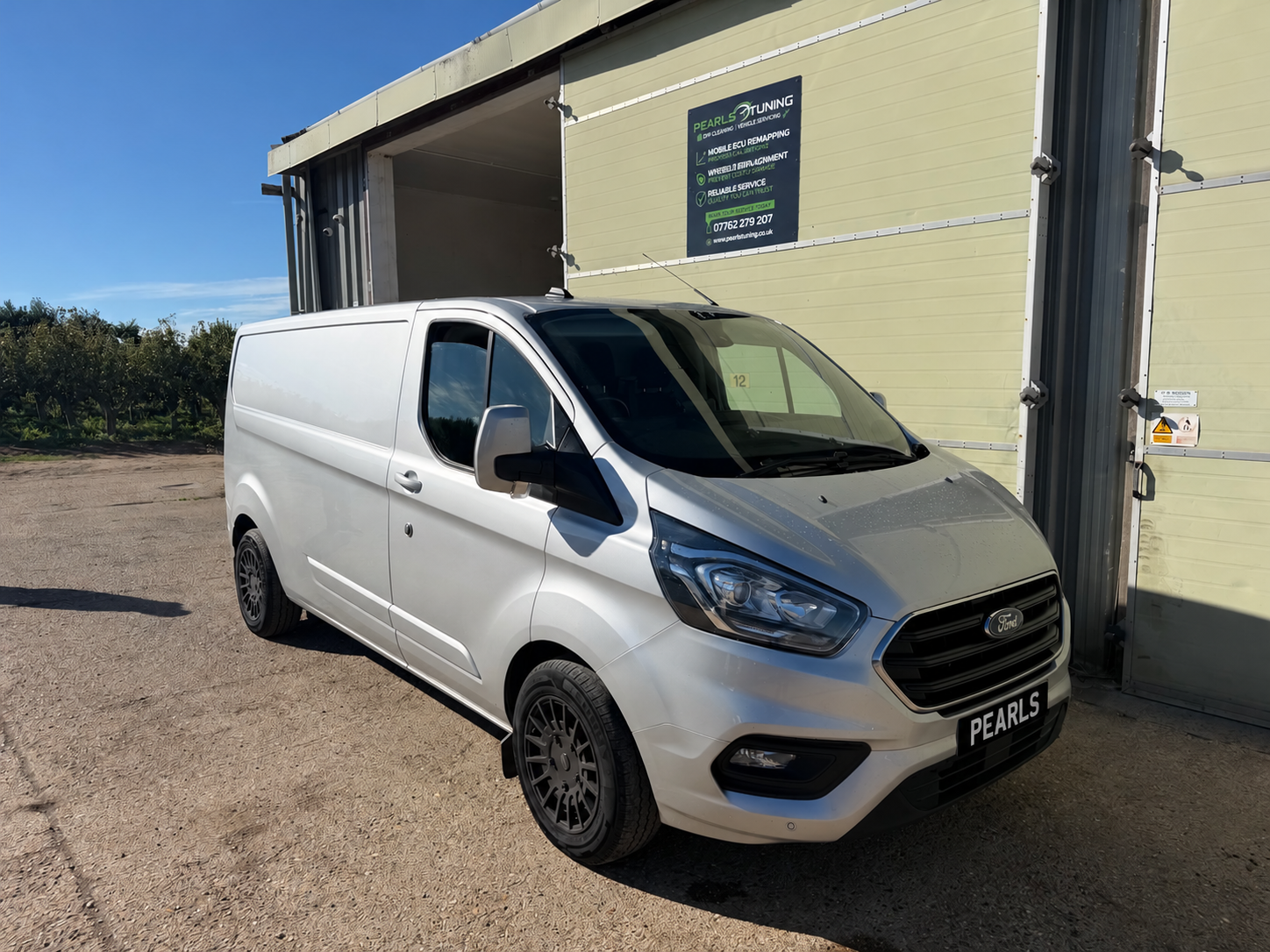 Silver Pearls service van outside the Teynham workshop